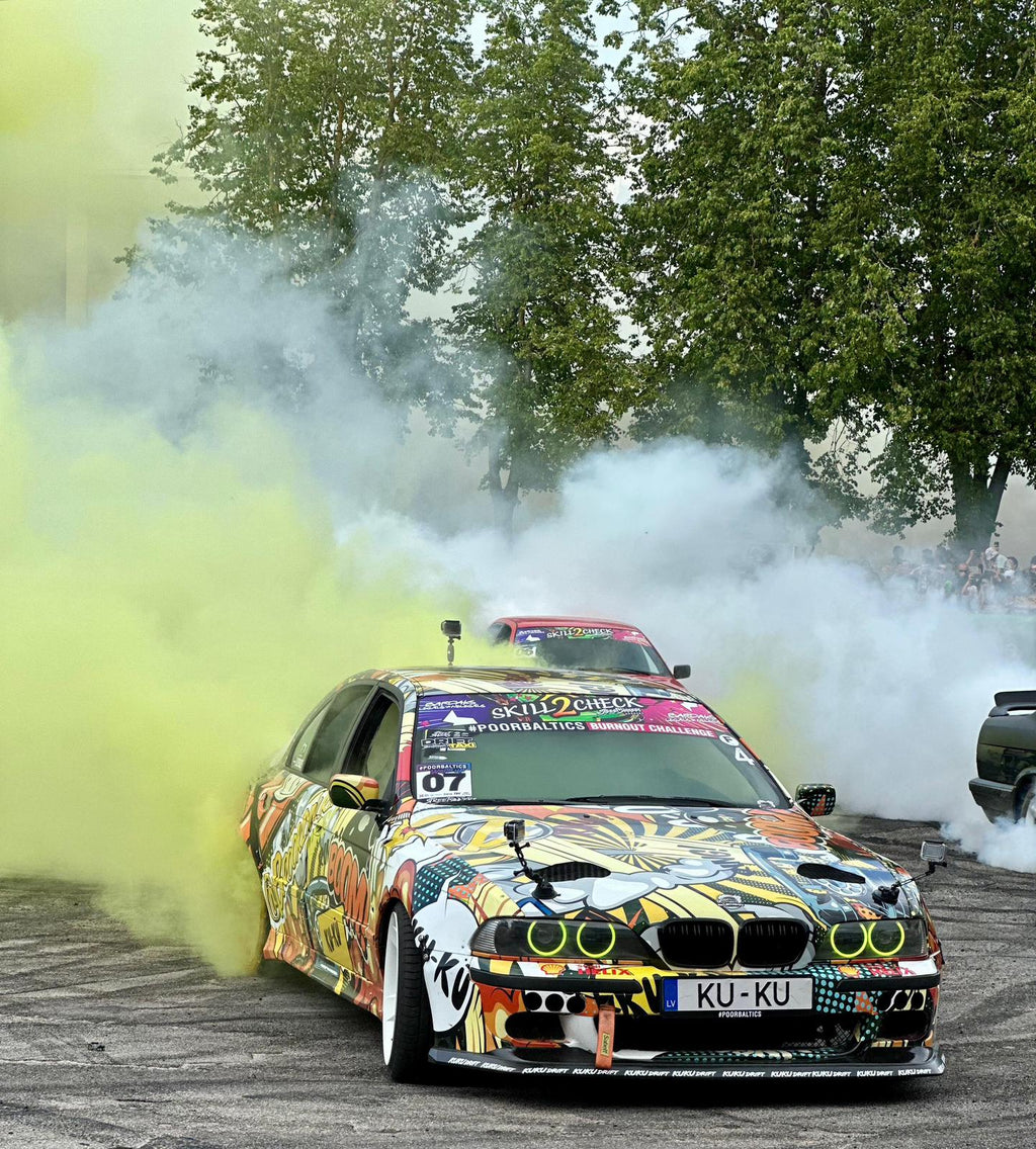 COLORED SMOKE TYRE YELLOW 225/45 R17